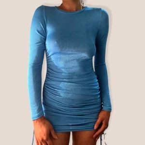 Lioness east village mini dress blue